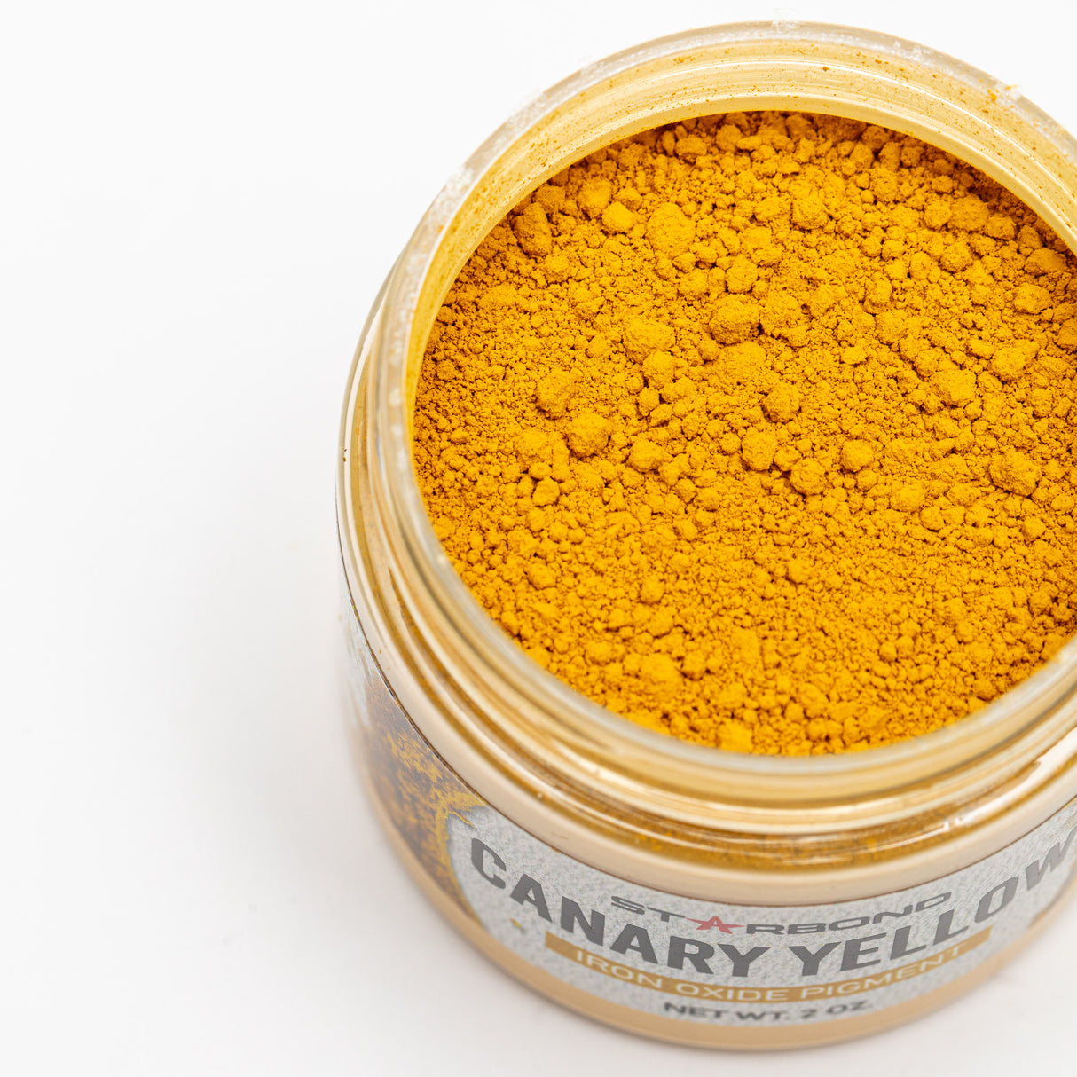 Starbond Matte Canary Yellow Iron Oxide Pigment 2oz jar, vibrant energizing colour, matte finish