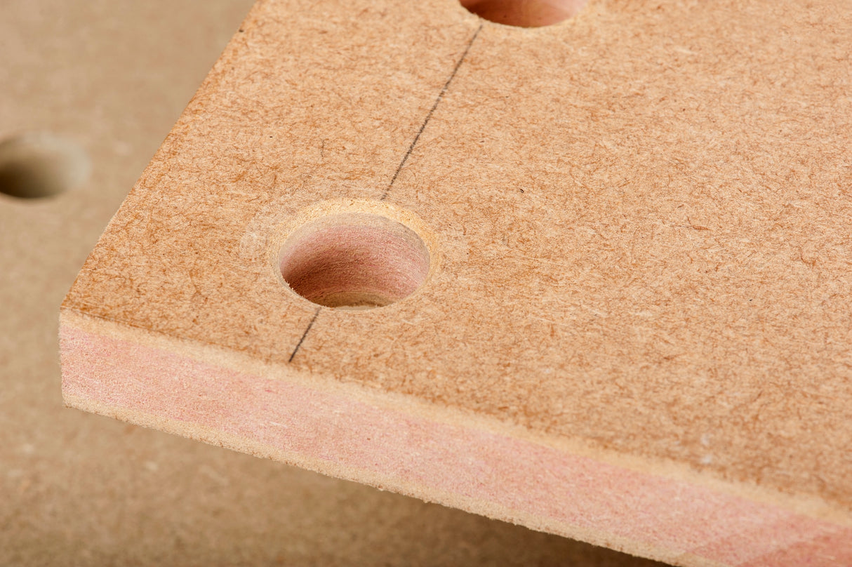 UJK Chamfer Tool Solid Carbide Cutter 20mm in use on a custom cutting table made with the UJK Parf Guide System