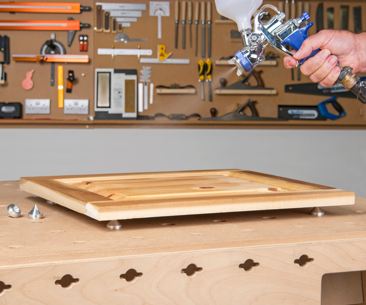 UJK Paint Points Pack of 6 for 20mm Dog Holes - Efficient painting solution for woodworking projects