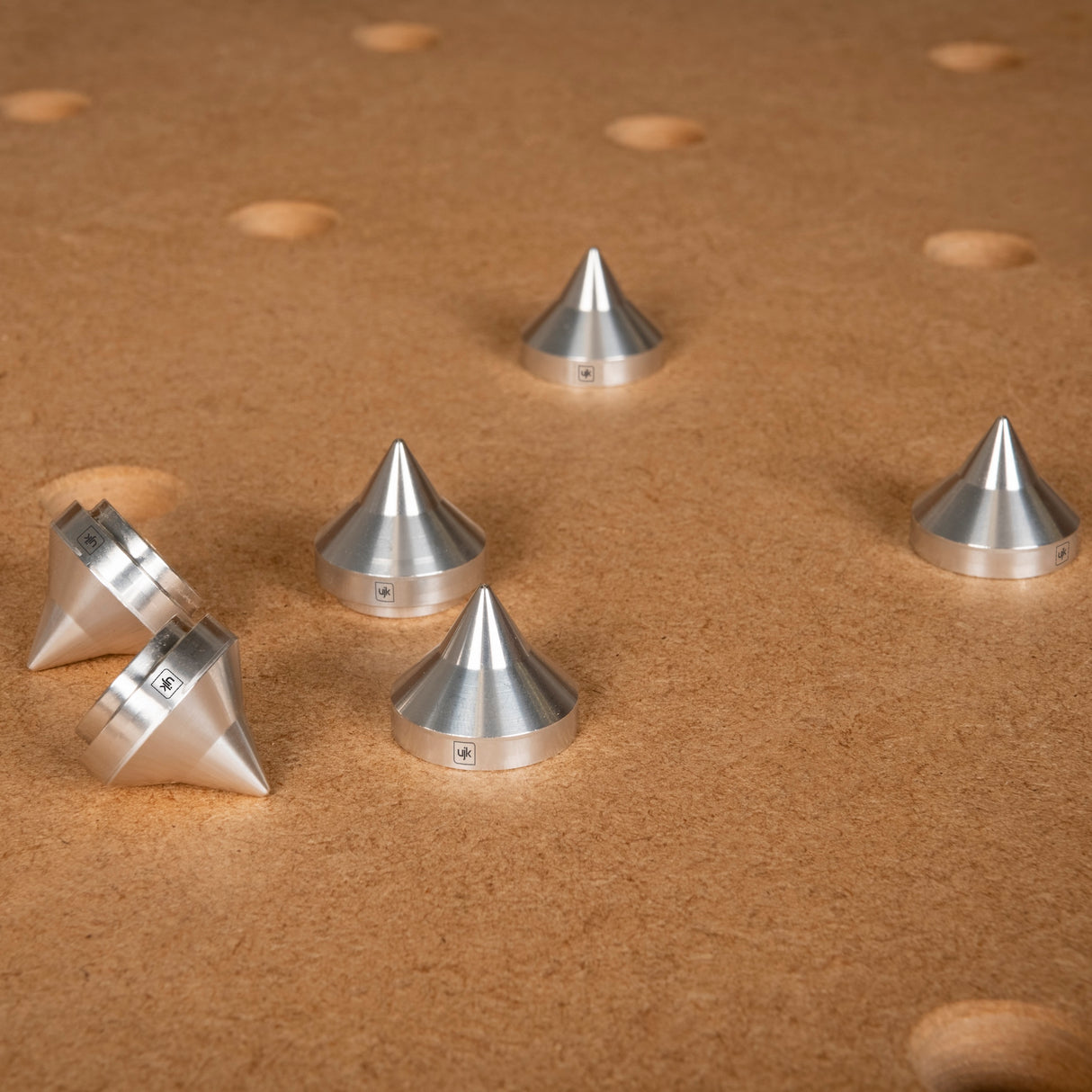 UJK Paint Points Pack of 6 being used on woodworking bench with 20mm Dog Holes