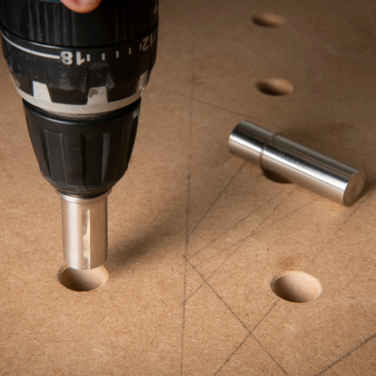 UJK Parf System Reamer restoring tolerance of tight dog holes in bench tops