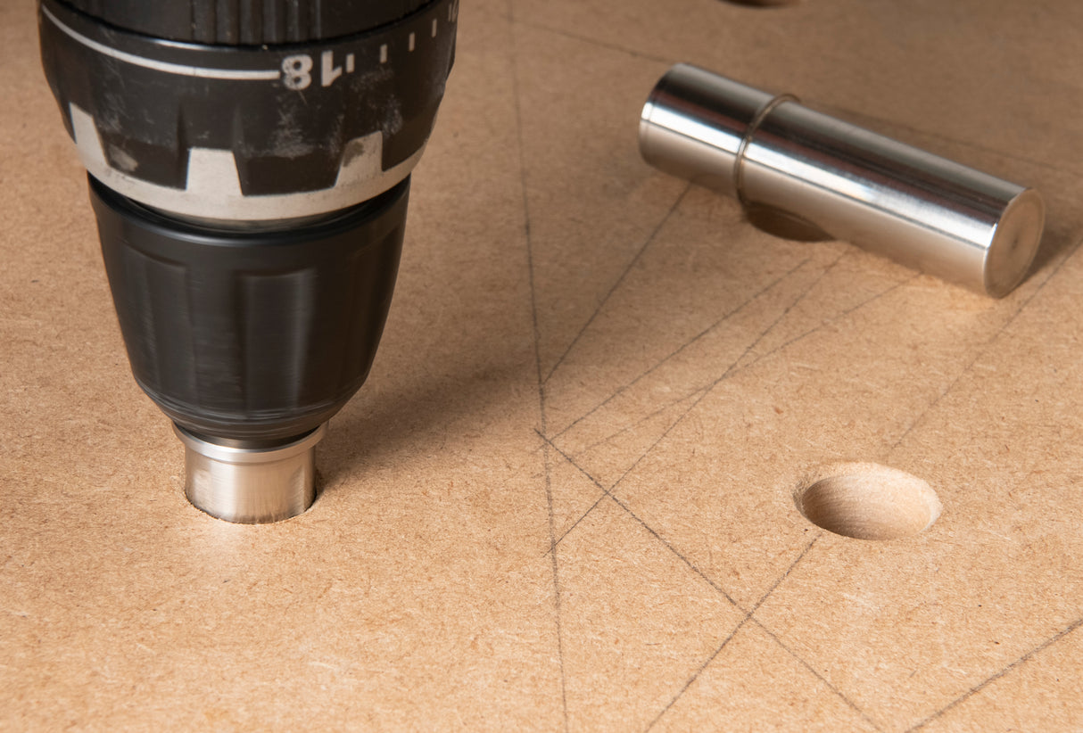 UJK Parf System Reamer restoring tolerance of tight dog holes in Australian woodworking bench top