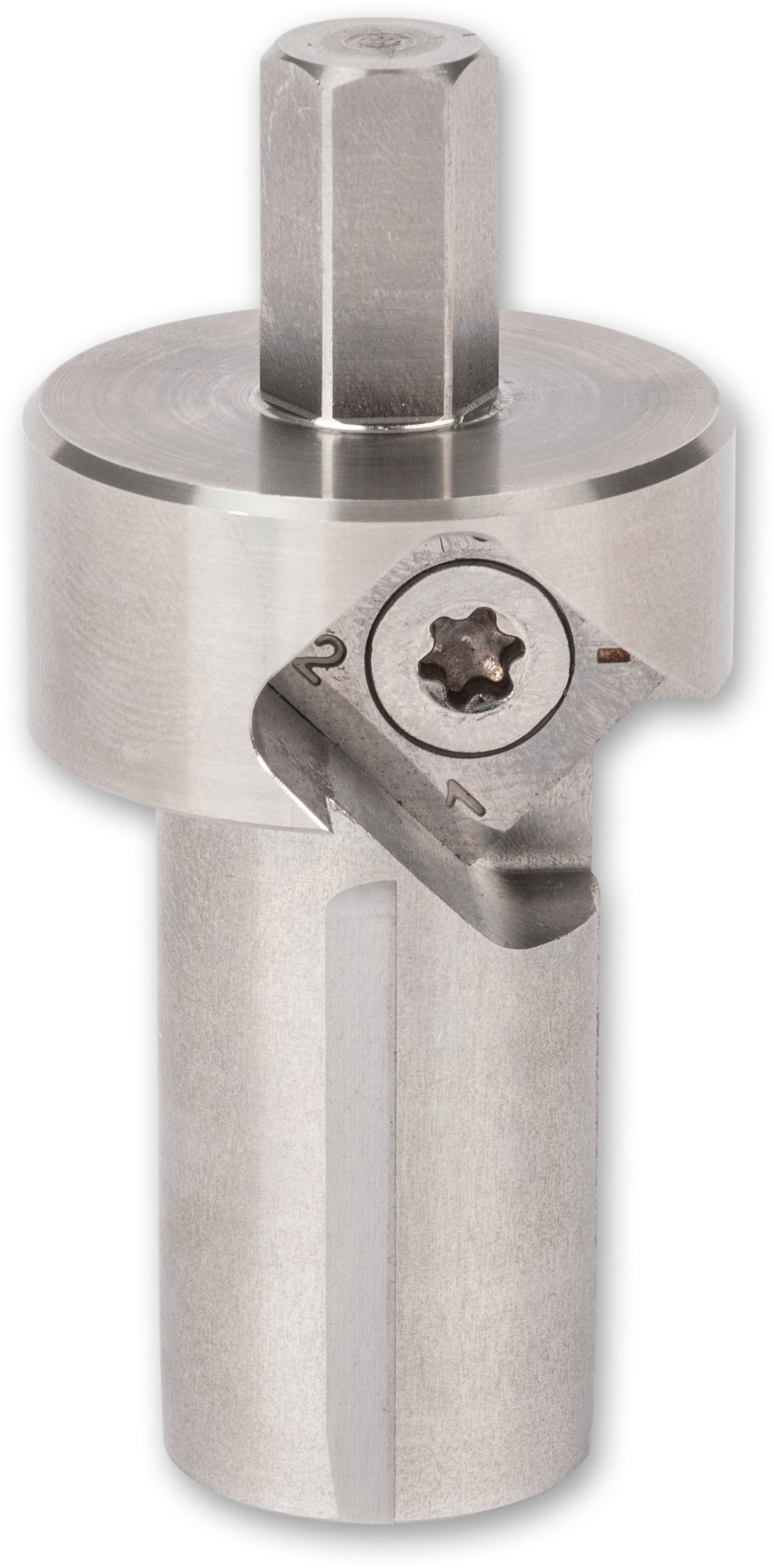 Stainless steel UJK Combined Chamfer & Reamer tool for 20mm dog holes in woodworking bench