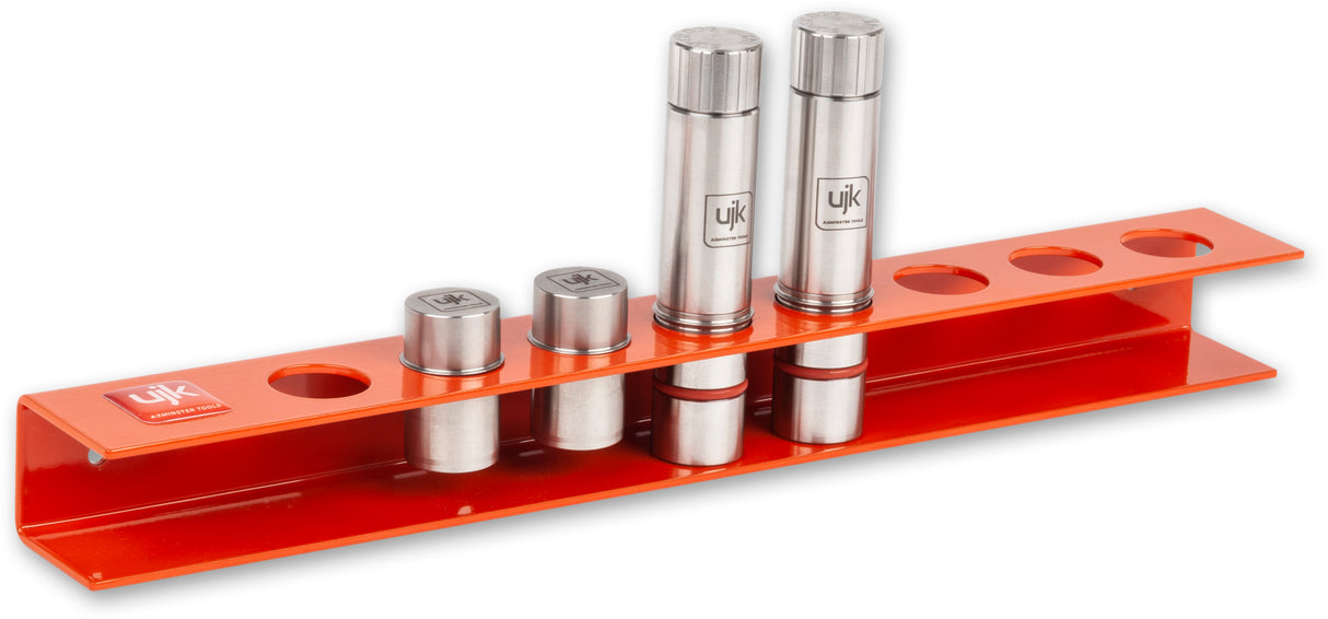 UJK Storage Pack for 8 Bench Dogs: Wall-mounted storage rack for woodworking tools, keeping them organized and easily accessible