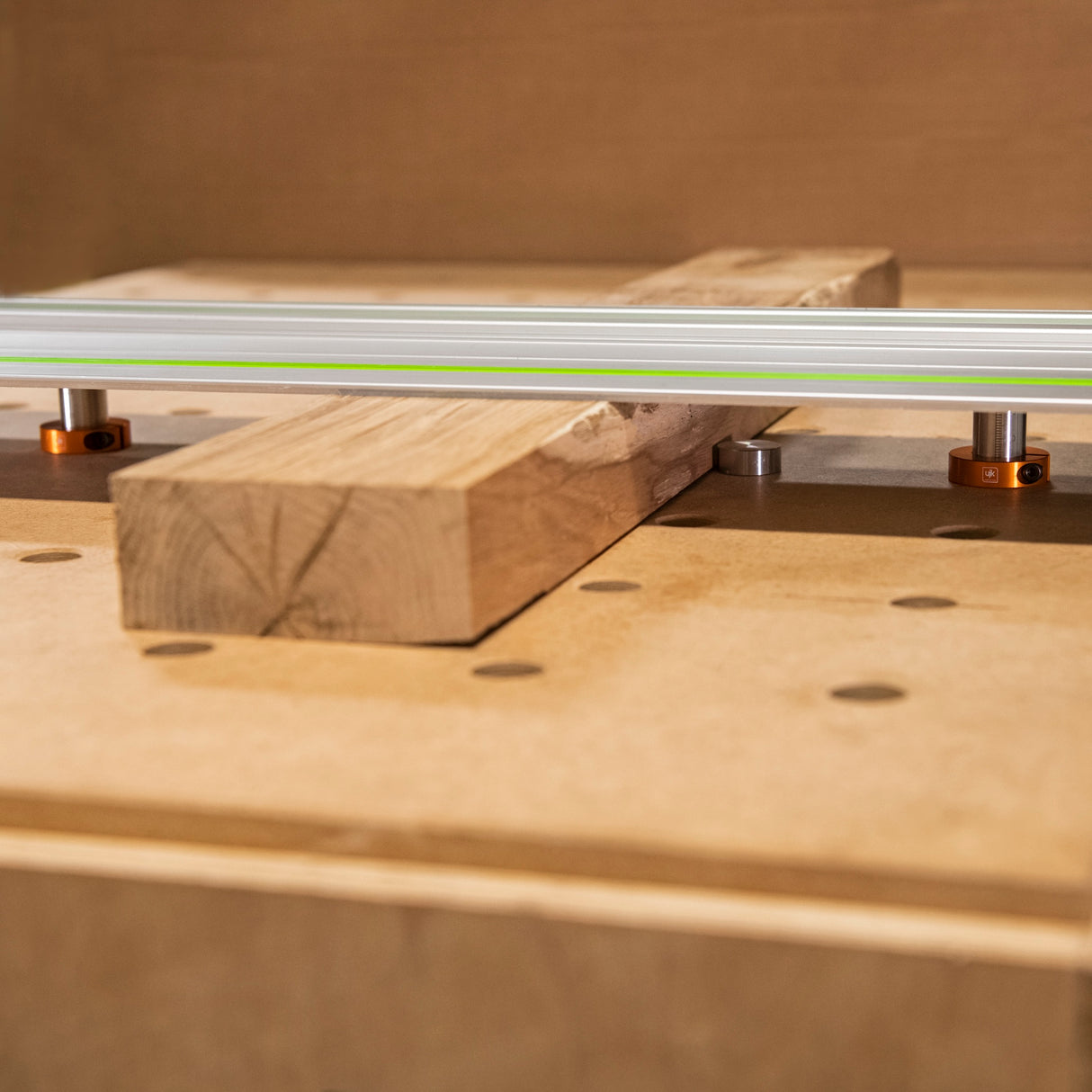 UJK 20mm Guide Rail Bench Dogs fitting Festool guide rail Tee-slot, stainless steel construction, Pack of 2