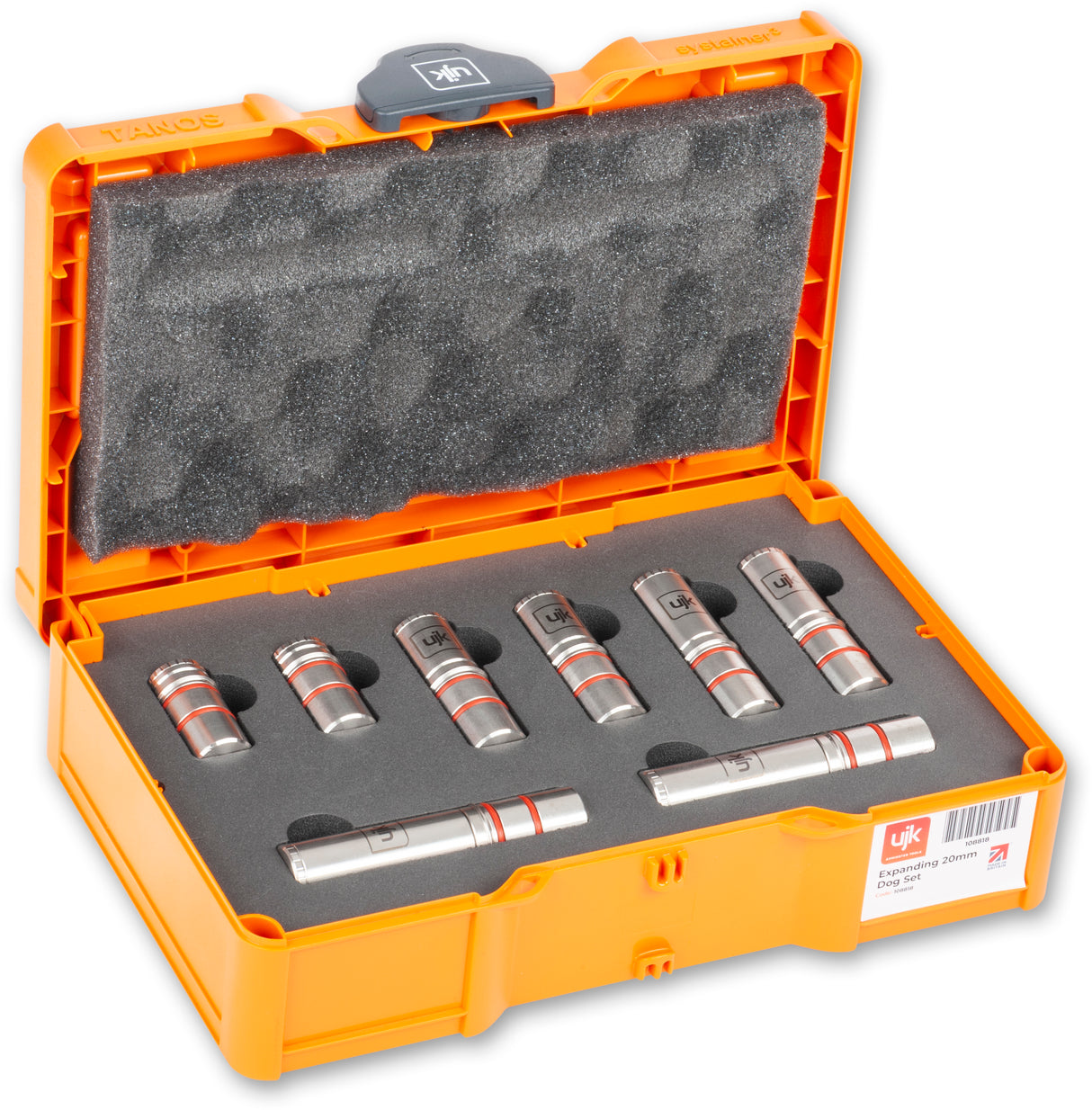 UJK Set of 8 Expanding 20mm Bench Dogs with Mini Systainer