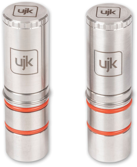 UJK Expanding 20mm Bench Dogs 40mm Height Pack of 2 in stainless steel for precision woodworking