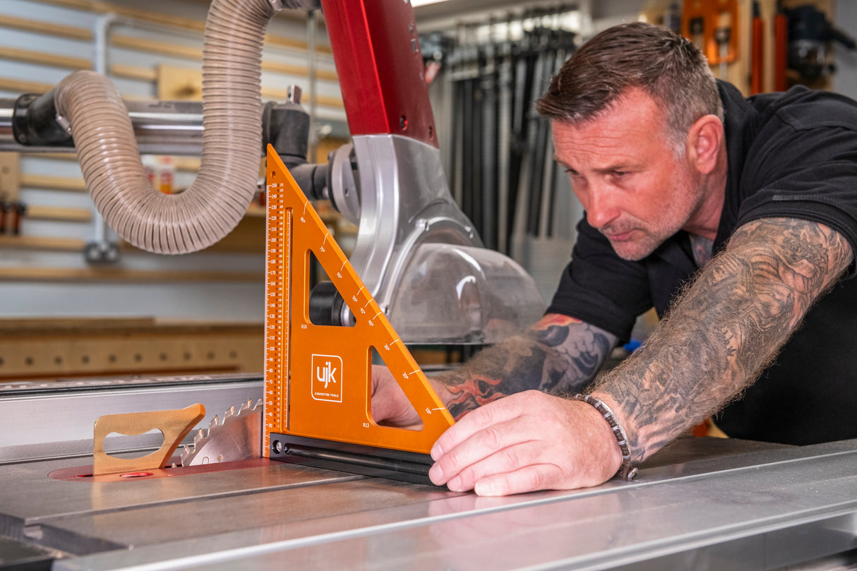UJK 250mm Marking Square showing precision design and engineering for accurate woodworking layout