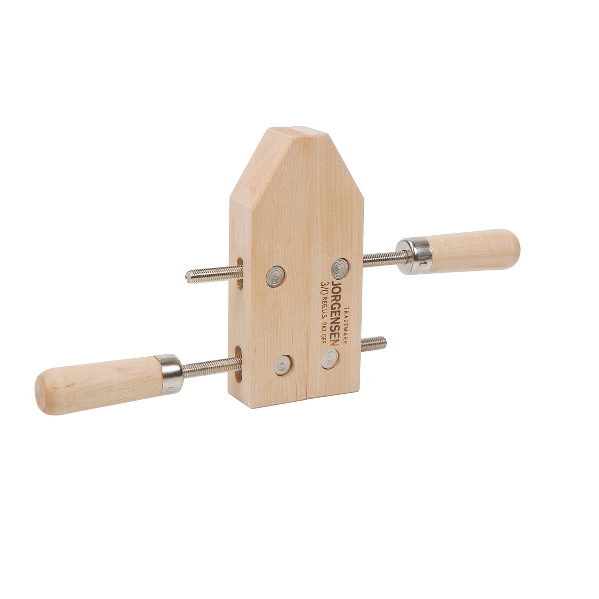 Pony Jorgensen Set of 3 Wooden Hand Screw Clamps in 6-inch size in use on woodworking project