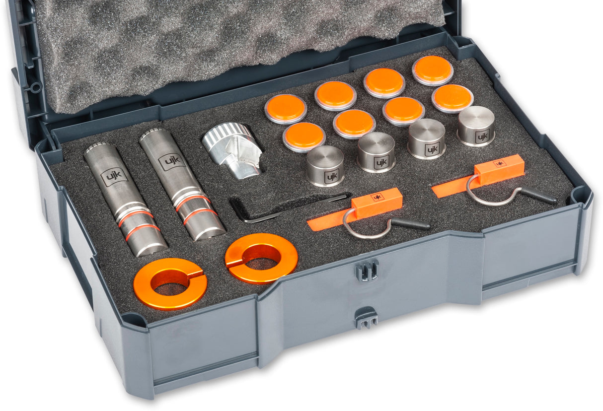 UJK Track Saw Set in Storage Case with Accessories for Precision Cutting