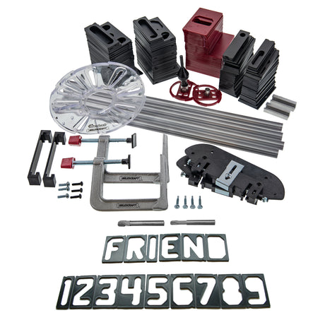 Milescraft SignPro Router Sign Making Kit in action, creating precise wooden engravings