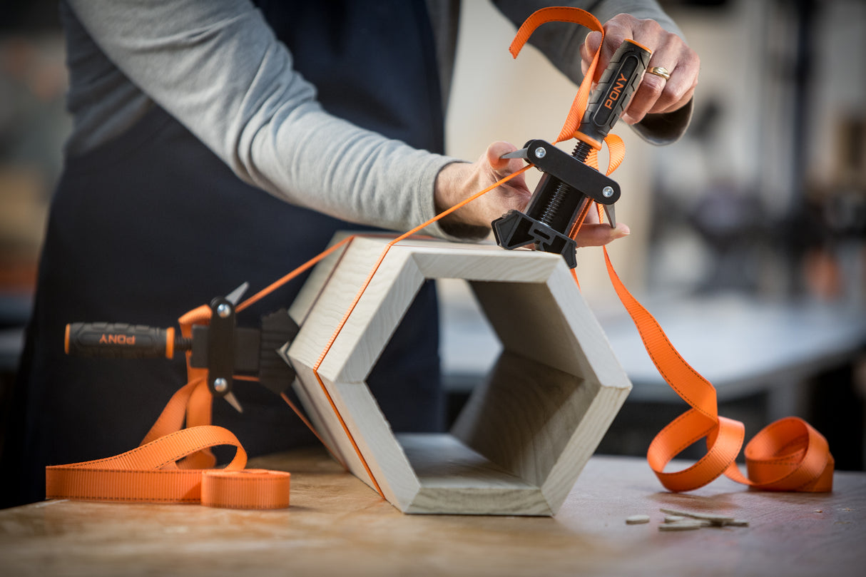 Pony Jorgensen Rapid-Acting Band Clamp with high-strength nylon webbing and aluminium levers