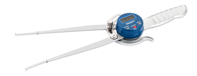 Dasqua Digital Inside Caliper Gauge showing metric and imperial measurements, 165mm capacity