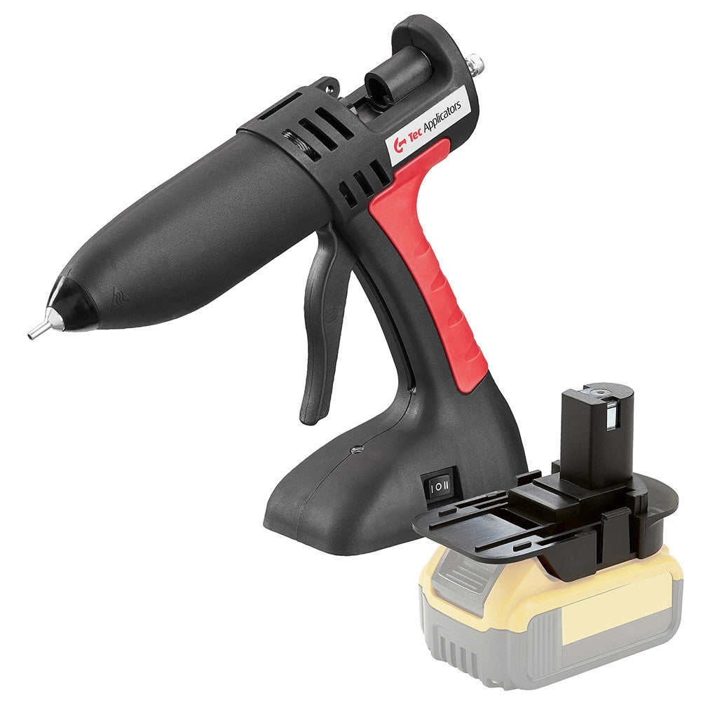 Power Adhesives Tec 808 Hot Glue Gun with DeWalt Battery Adapter