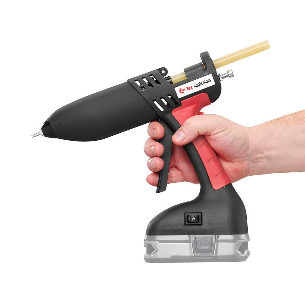 Power Adhesives Tec 808 Hot Glue Gun with DeWalt Battery Adapter