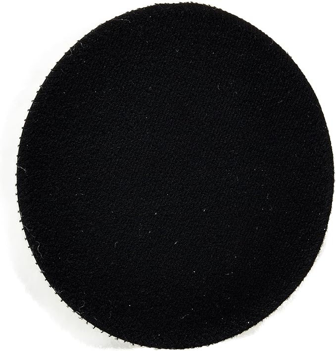 Festool 80mm Sheepskin Buffing Pad Pack of 5 in use on wood surface