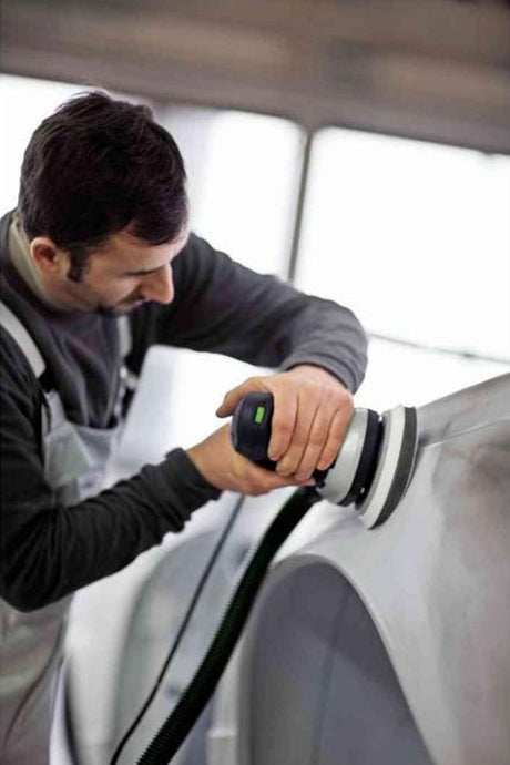 Festool 90mm x 15mm Soft Interface Pad angled view, suitable for delicate surface sanding on woodworking tools store