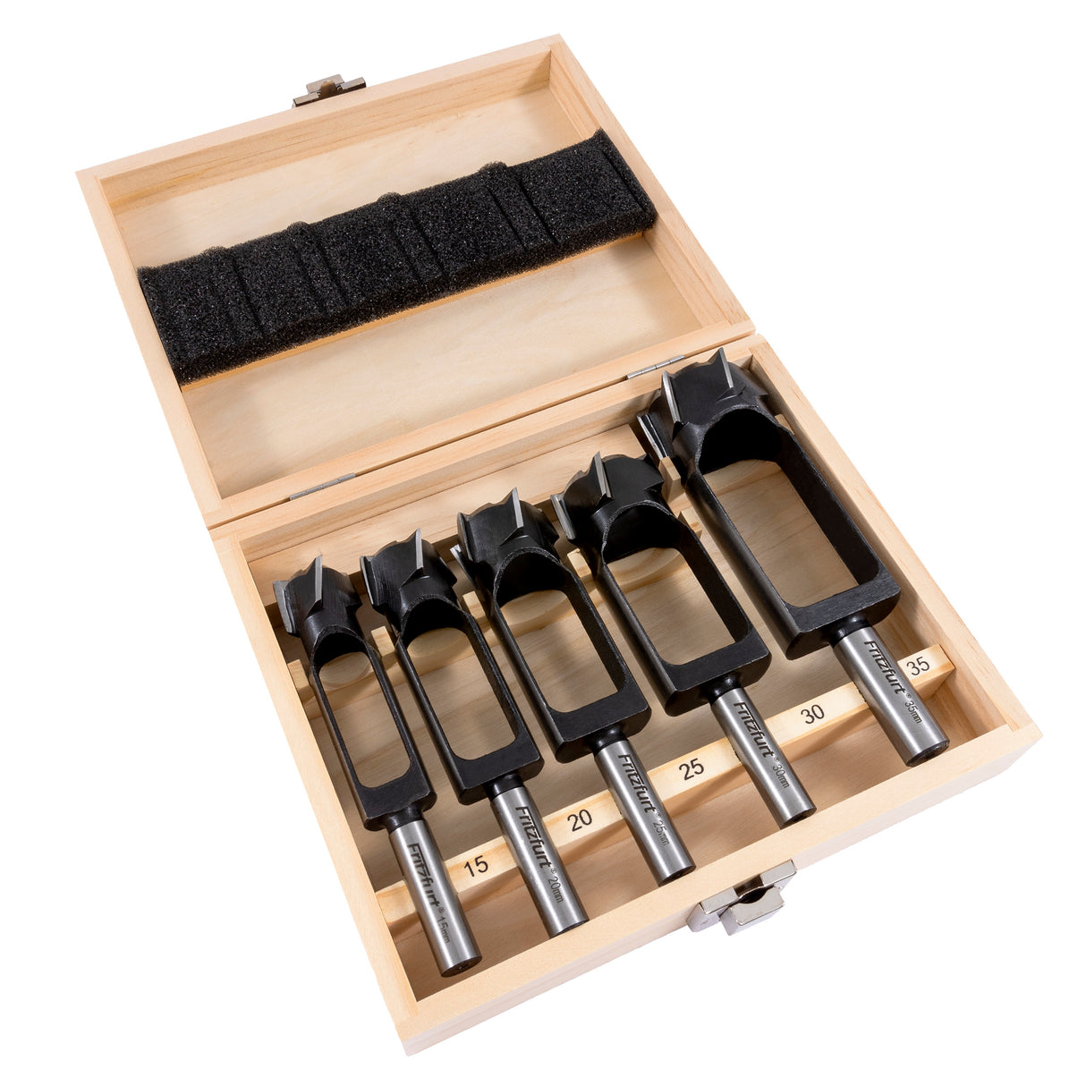 Fritzfurt Plug & Tenon Cutter Set of 5 Carbide Tipped - Versatile toolset for precise tenon and plug creation up to 3in diameter