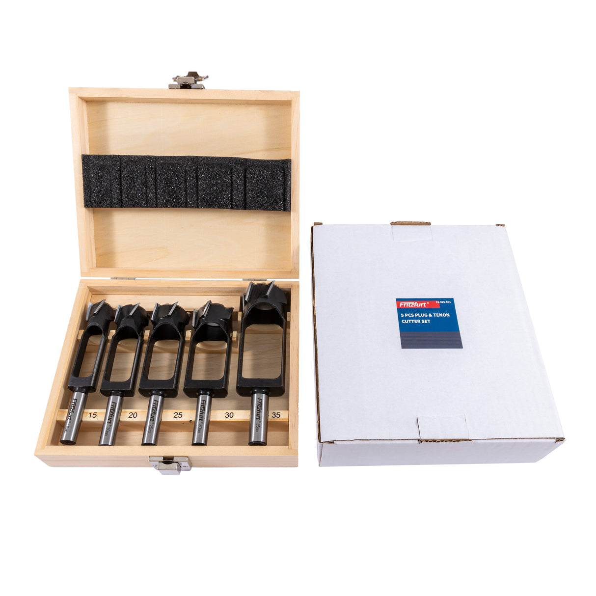 Fritzfurt Plug & Tenon Cutter Set - Carbide tipped cutters for precision woodworking up to 3in diameter