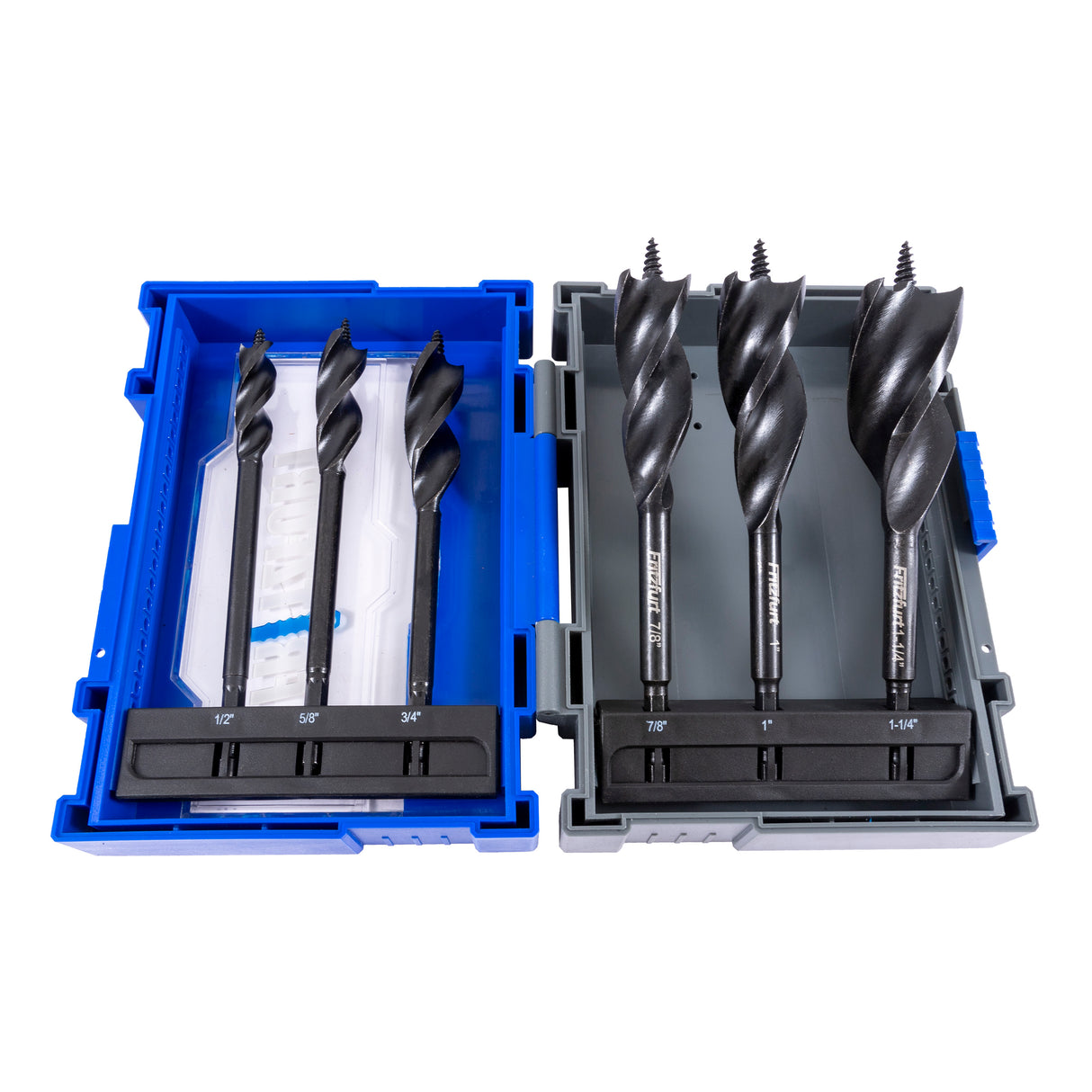 Fritzfurt Fast Cutting Auger Bit Set of 6 150mm Length in action, showing tri-flute design for efficient chip ejection