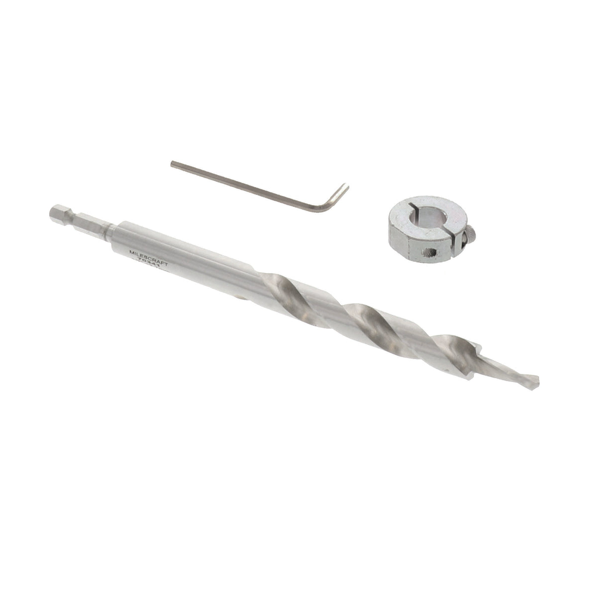 Milescraft HDPocketBit HSS Pocket Hole Jig Stepped Drill Bit 1/2in with Stop Collar
