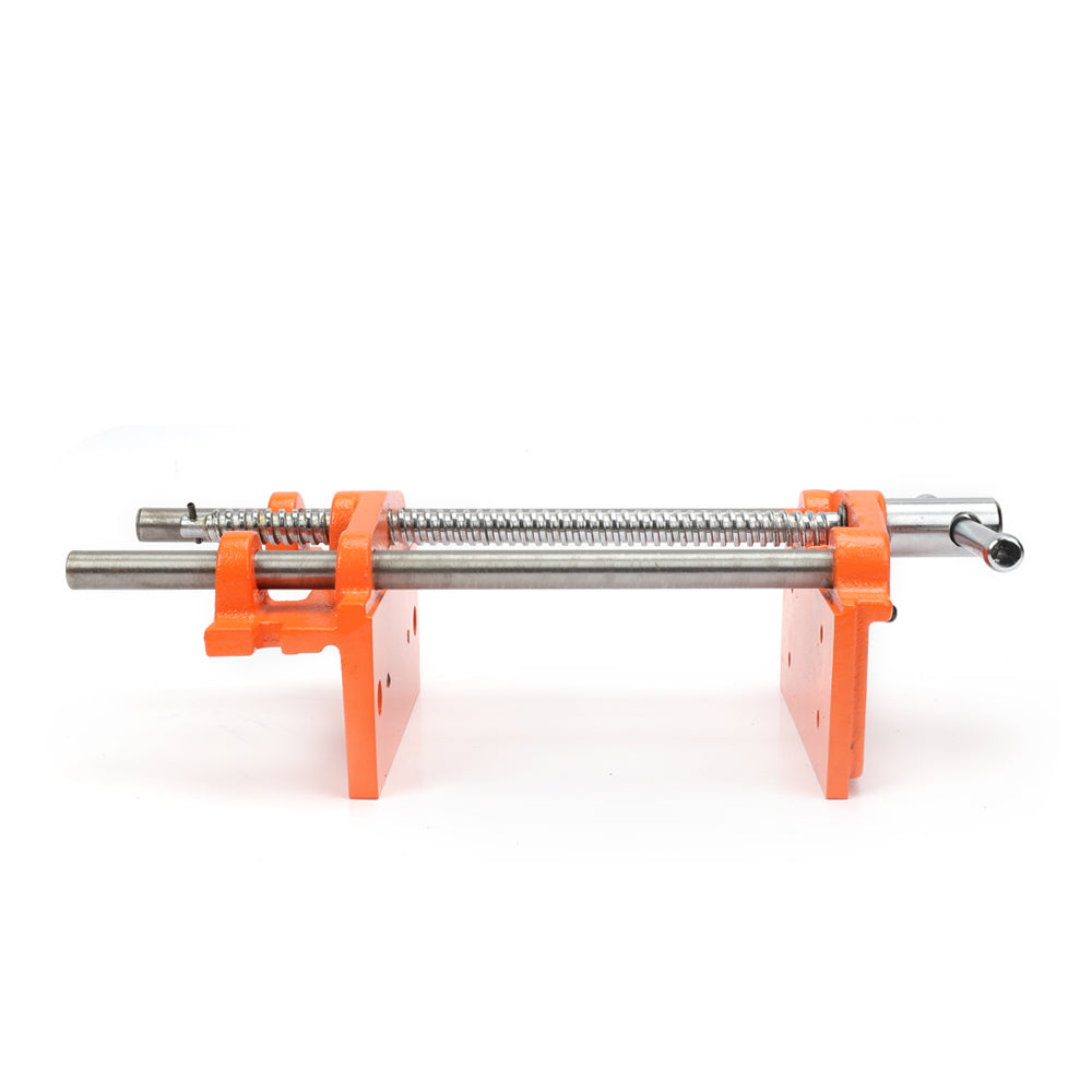 Pony Jorgensen 175mm Woodworker's Vice mounted on workbench, showing top jaws flush with bench top