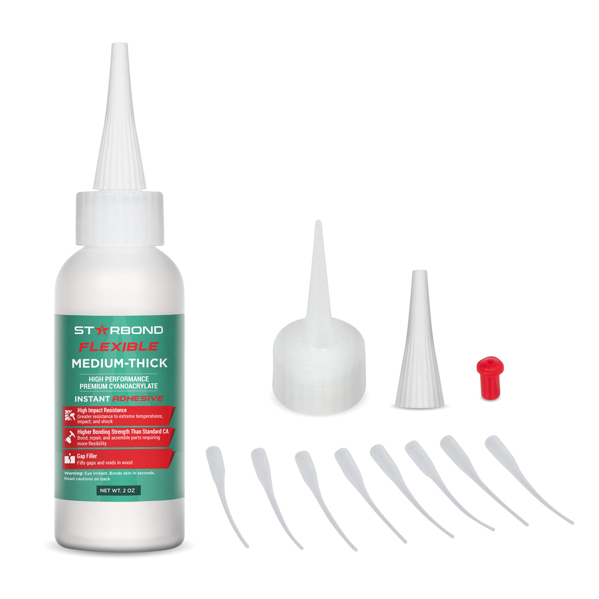 Starbond Flexible Medium-Thick CA Super Glue 2oz - Bonding supplies in workshop setting