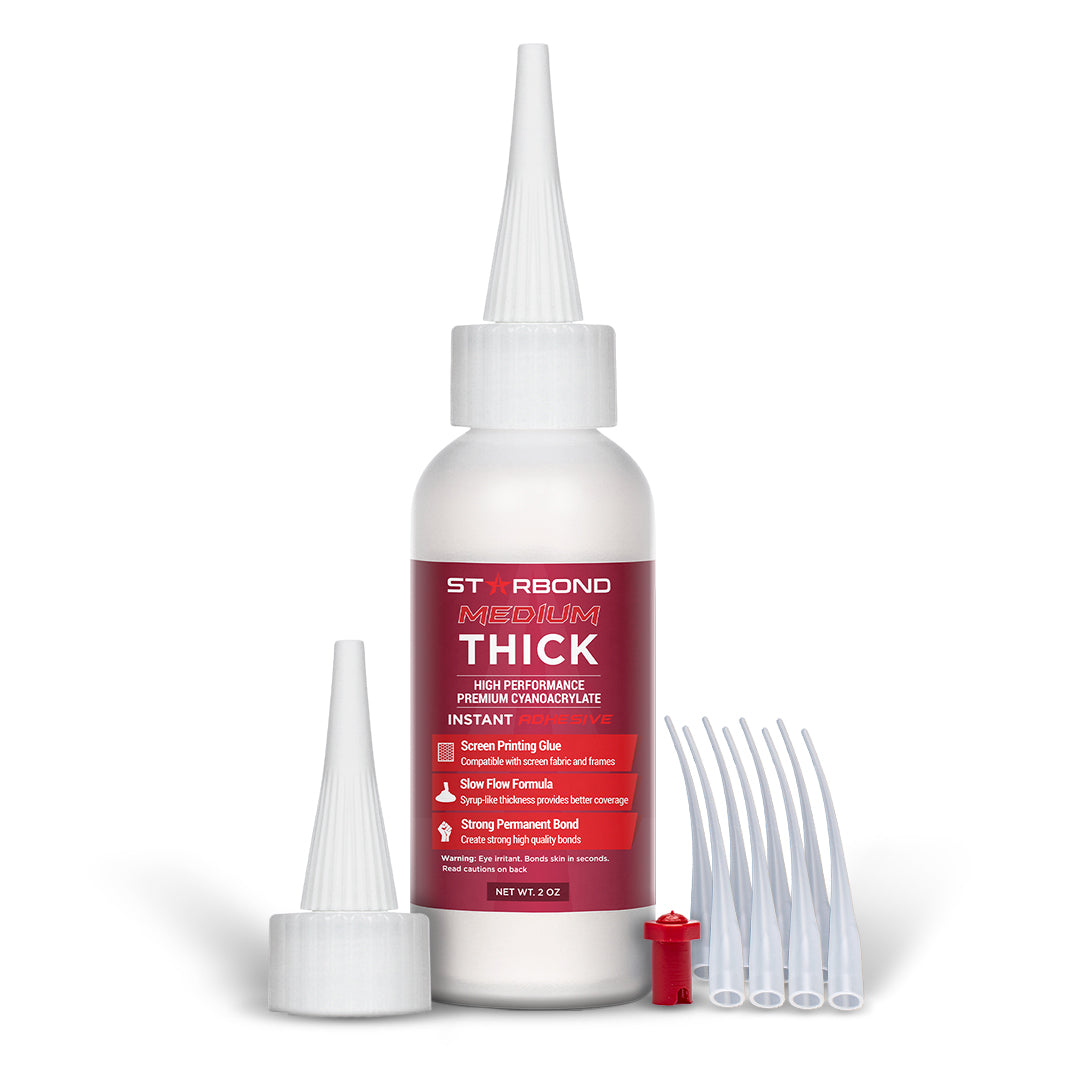 Starbond Medium-Thick CA Super Glue 2oz with controlled application and precision positioning