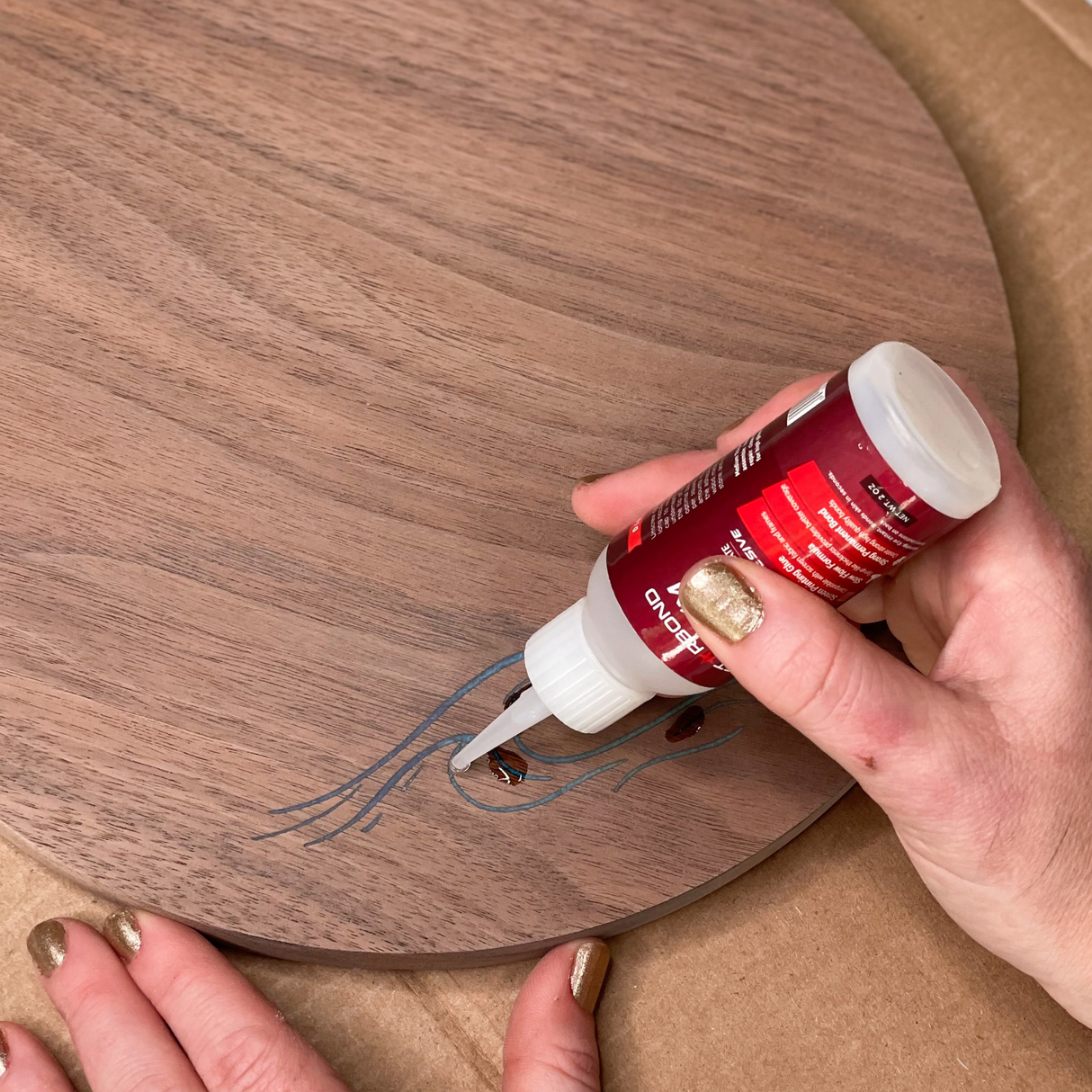 Starbond Medium-Thick CA Super Glue 2oz in use - controlled application for precise placement