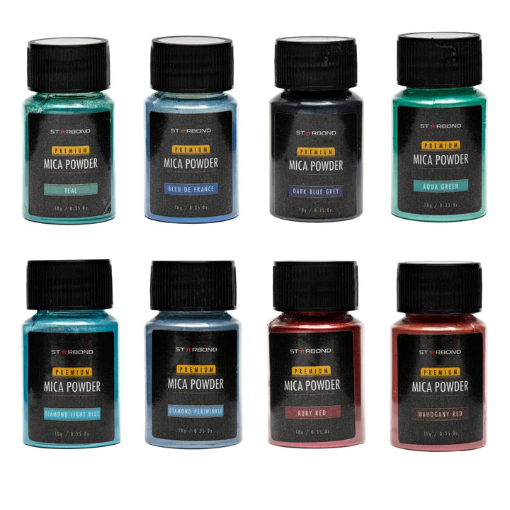 Vibrant 24-Color Starbond RGB Mica Powder Pigment Set of 10g - Australian Woodworking Tools Store