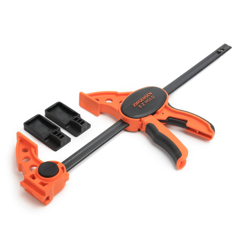 Pony Jorgensen E-Z HOLD Trigger Clamps, 300mm Capacity, angled view showcasing quick release lever and contoured grip