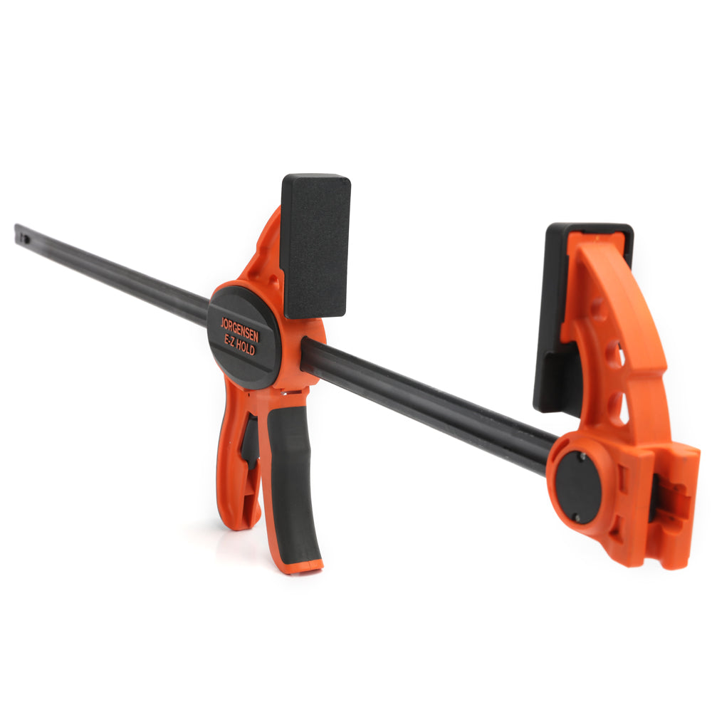 Pony Jorgensen Set of 6 E-Z HOLD Medium Duty Trigger Clamps in use on wooden project
