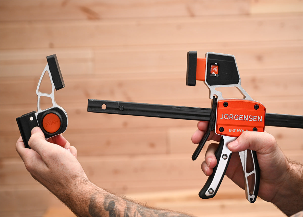 Pony Jorgensen EZ-Hold Platinum Series Trigger Clamps in action with 180kg clamping force
