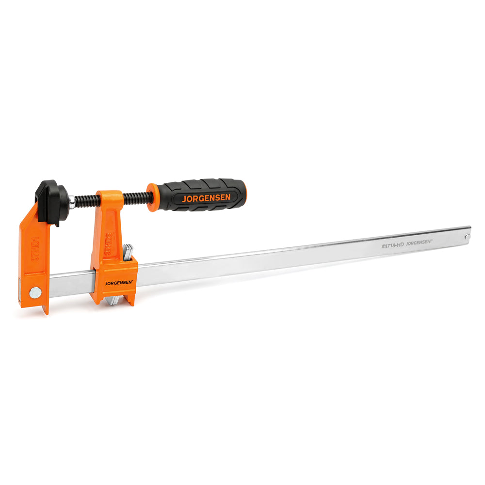 Pony Jorgensen 450mm Heavy Duty F Clamps - Close up of steel bar clamp mechanism