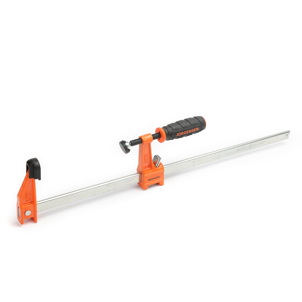 Pony Jorgensen Set of 4 Medium Duty Quick Action F Clamps 450mm Capacity, angled view showing steel construction