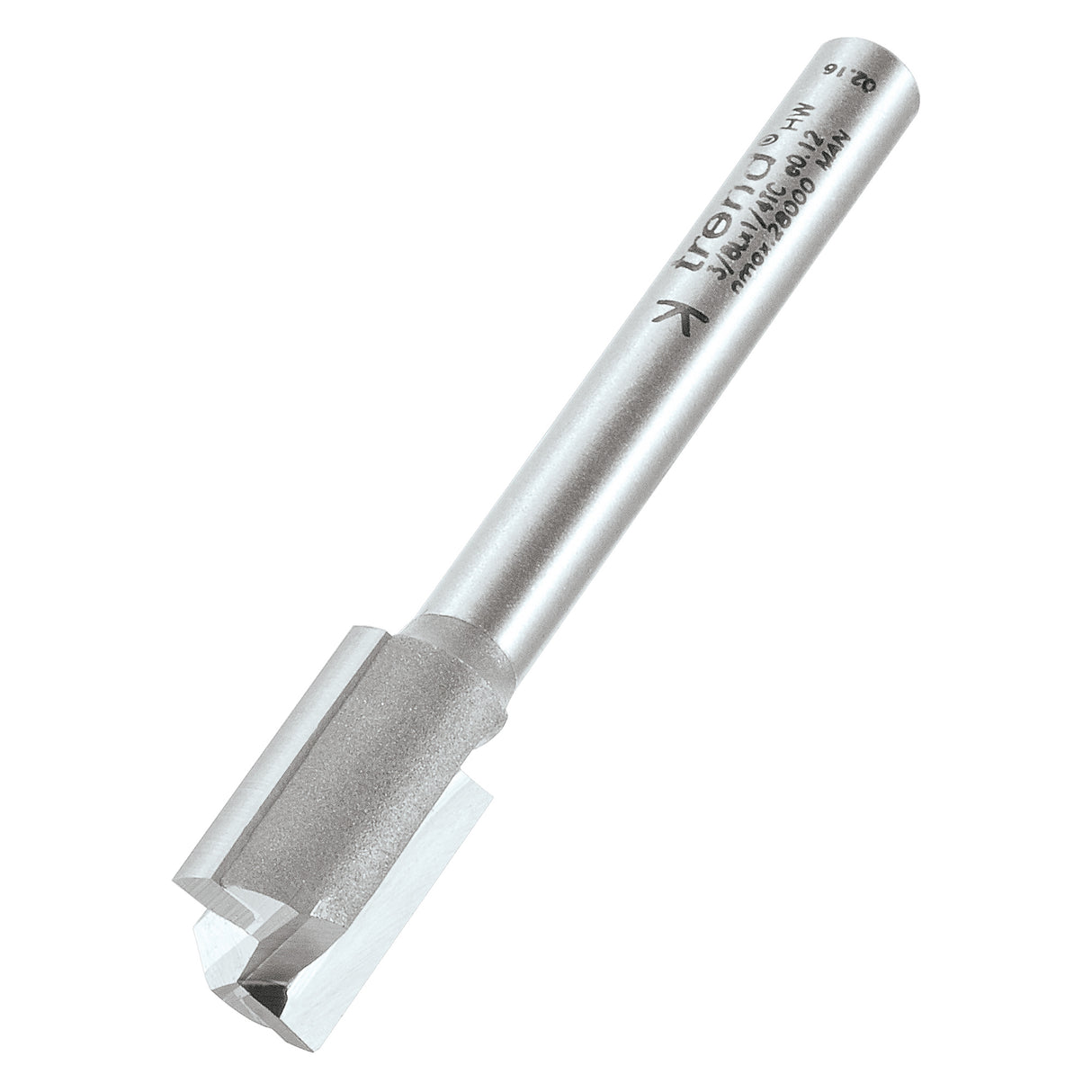Trend TCT Straight Router Bit 2-Flute 12mm Diameter 1/4in Shank