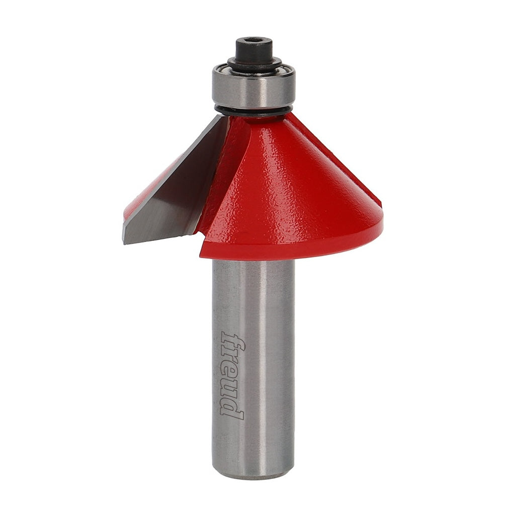 Freud Chamfer Router Bit 45° Angle 1/2in Shank woodworking tool detail close-up Australia