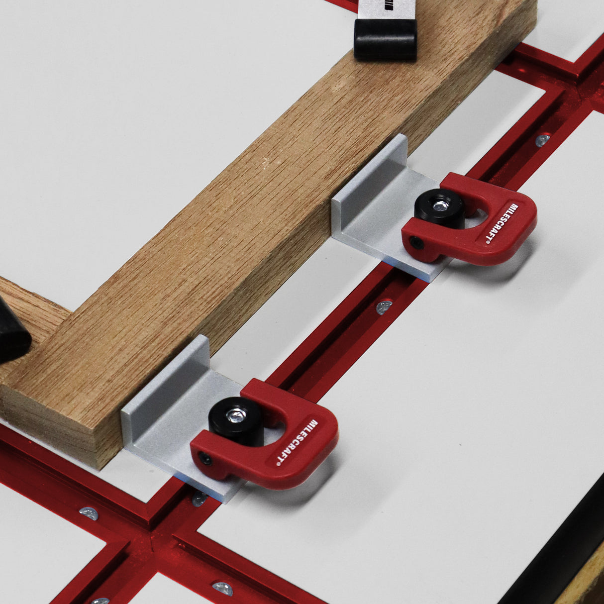 Milescraft Pack of 4 Rotatable T-Track CamStops for secure clamping with custom cam handles