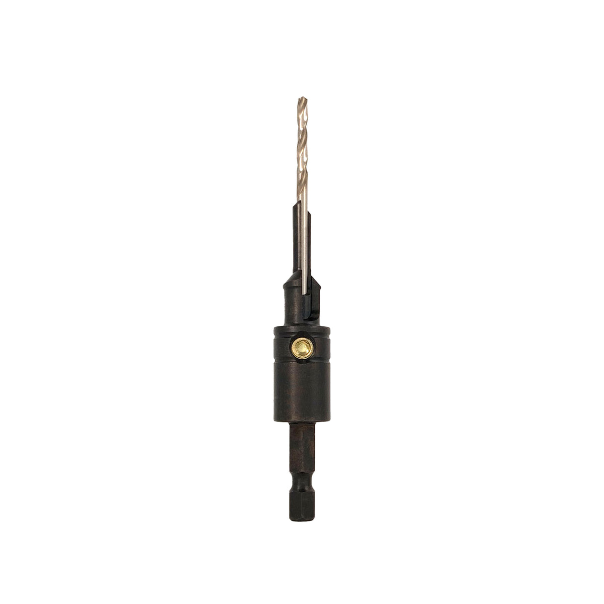 Adjustable clearance bore countersink drill bit for precise wood joining