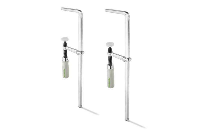 Festool 300mm Adjustable Clamps in use with Festool MFT and Guide Rail systems