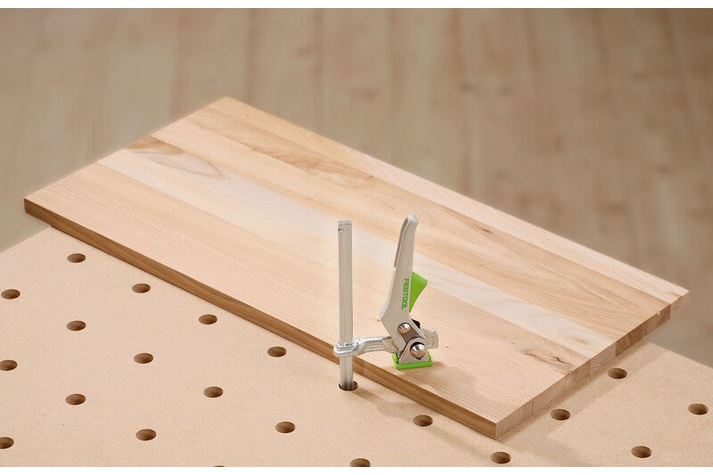 Festool FastFix 160mm Adjustable Clamp in use with Festool MFT or Guide rail system