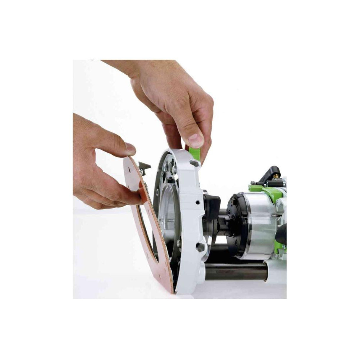 Festool OF 1400 Plunge Router Hard Fibre Base Plate with 20mm centre bore for edge forming bits