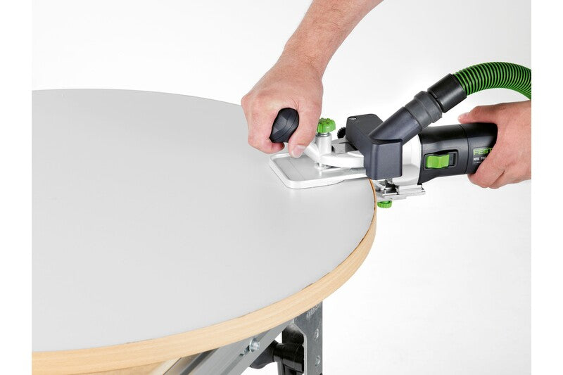 Festool 1.5 Degree Base Plate for Trimmers, prevents workpiece damage, precise edge trimming, fine adjustment, Australian woodworking tools