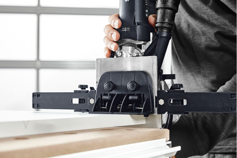 Festool Domino Cross Stop Attachment for precise mortise spacing, includes left and right stops