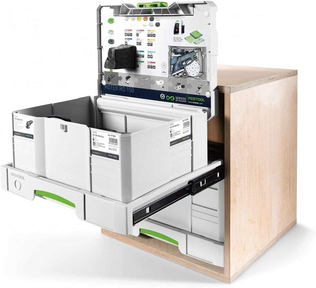 Festool Systainer Drawer with Pull Out Shelves and Lock - Australian Woodworking Tools Store