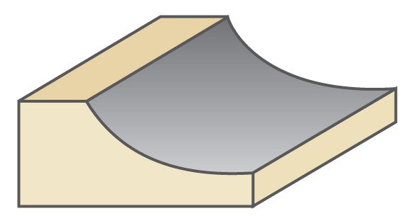 Torquata Horizontal Panel Raising Cove Router Bit in action, creating intricate cathedral panel design