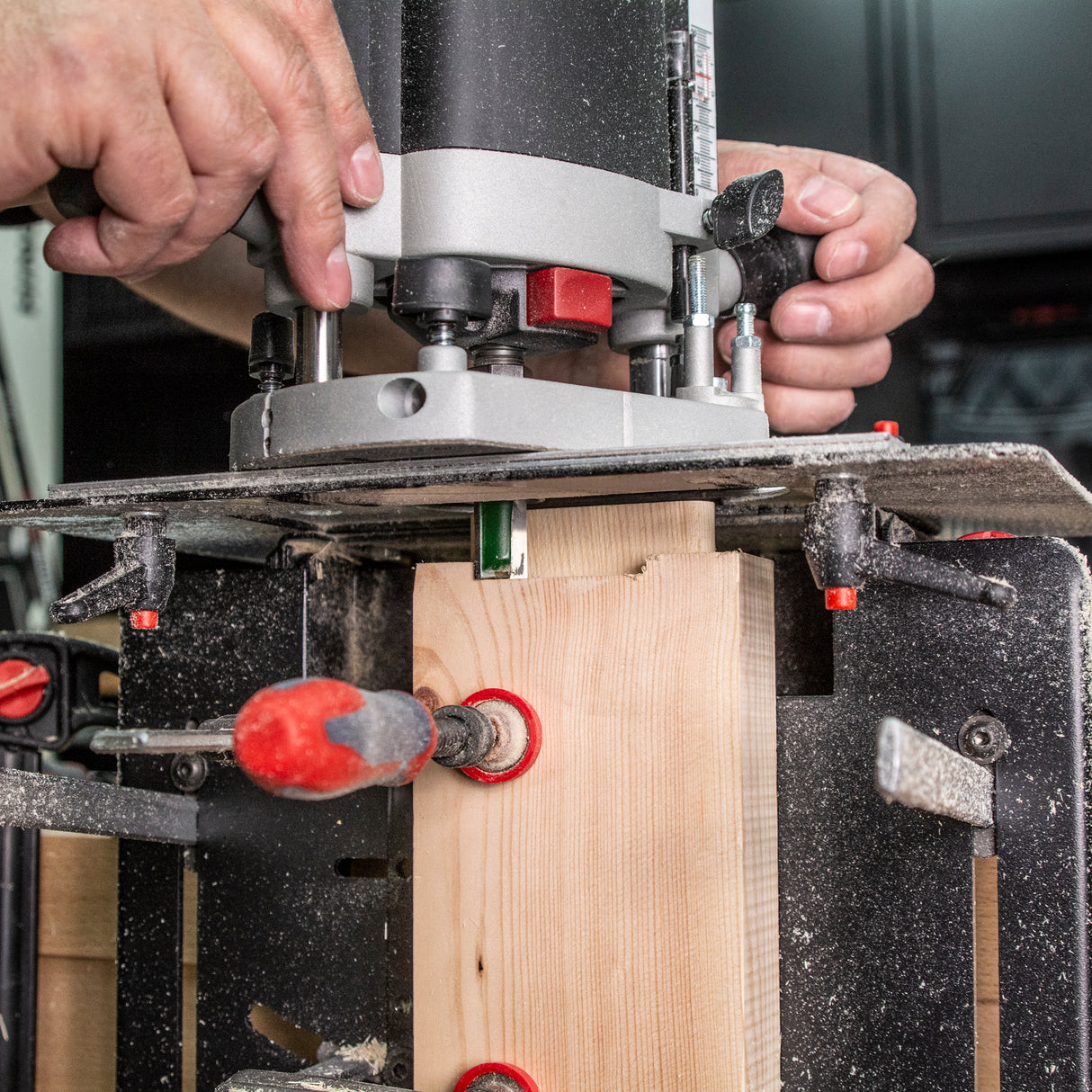 Trend Mortise & Tenon Jig showcasing precise woodworking joint creation
