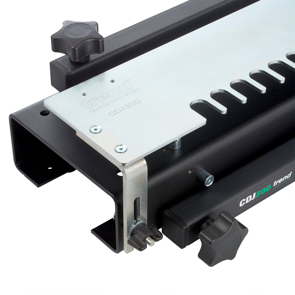 Trend Dovetail Jig 300mm for Plunge Routers in use with 1/2in Half-Blind Template