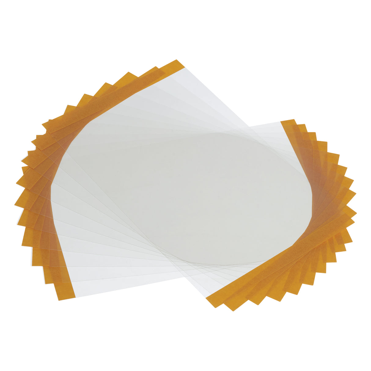 Trend Clear Visor overlays for Airshield Pro respirator face shield, pack of 10, angled view