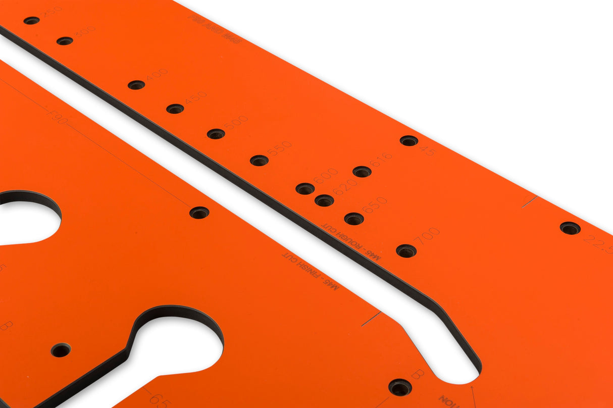 UJK Variable Angle Kitchen Worktop Jig showcasing versatility for precise woodworking joints